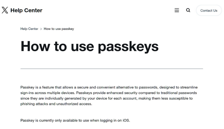 青海苹果维修店铺分享iOS用户如何通过通行密钥(Passkey)登录 